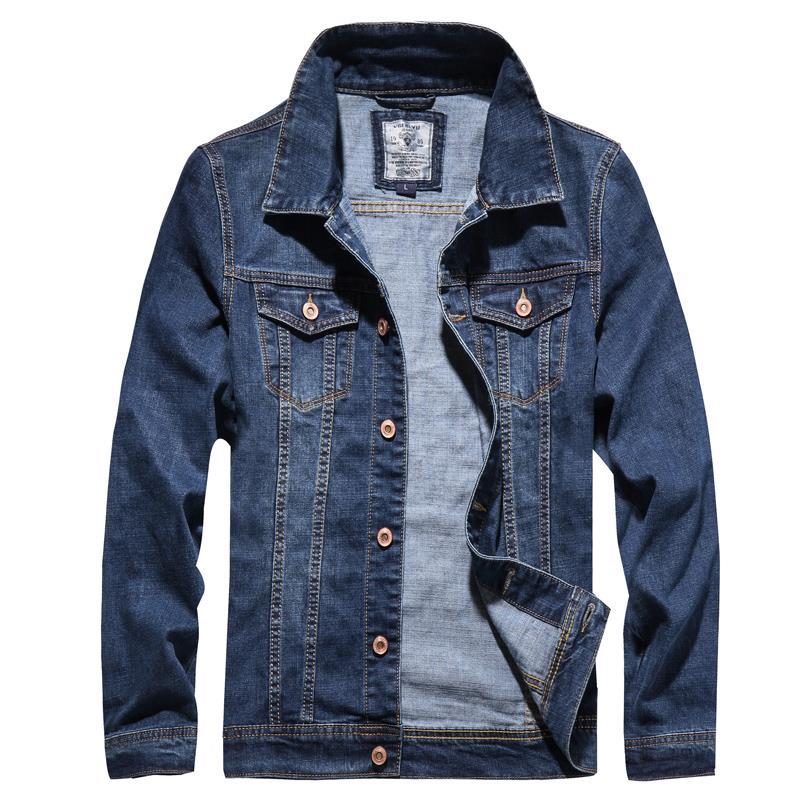 Japanese Brand Streetwear Vintage - Autumn Lapel Male Jean Coats Size