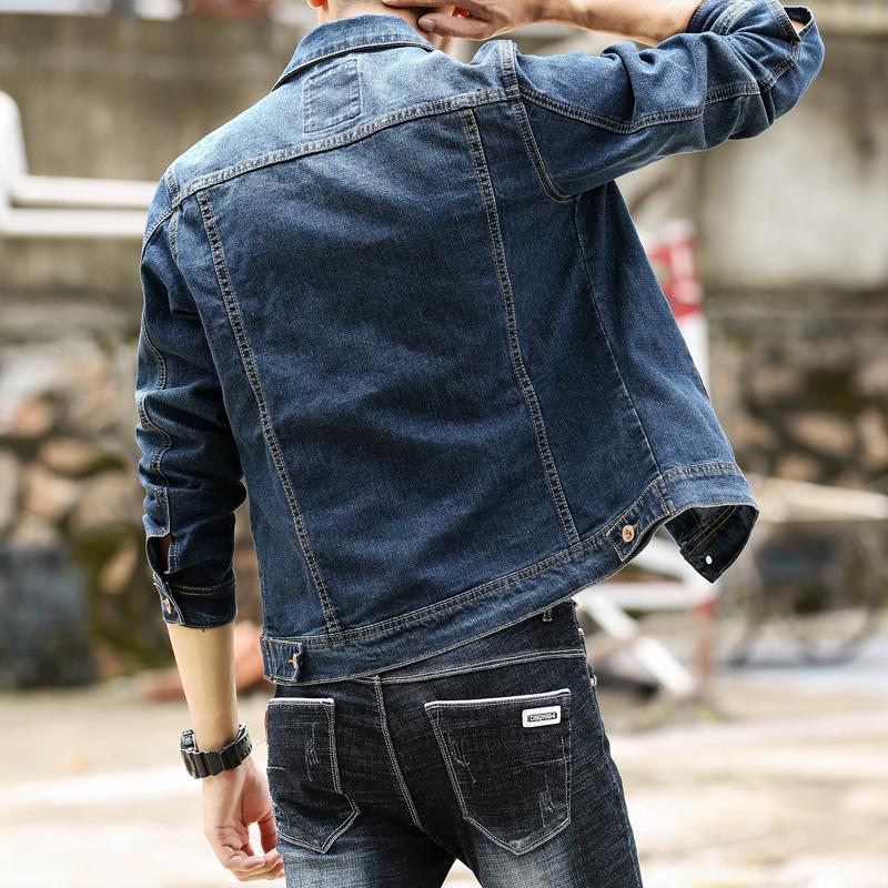 Autumn Lapel Male Jean Coats S - Japanese Brand Streetwear Vintage ulasan dan harga