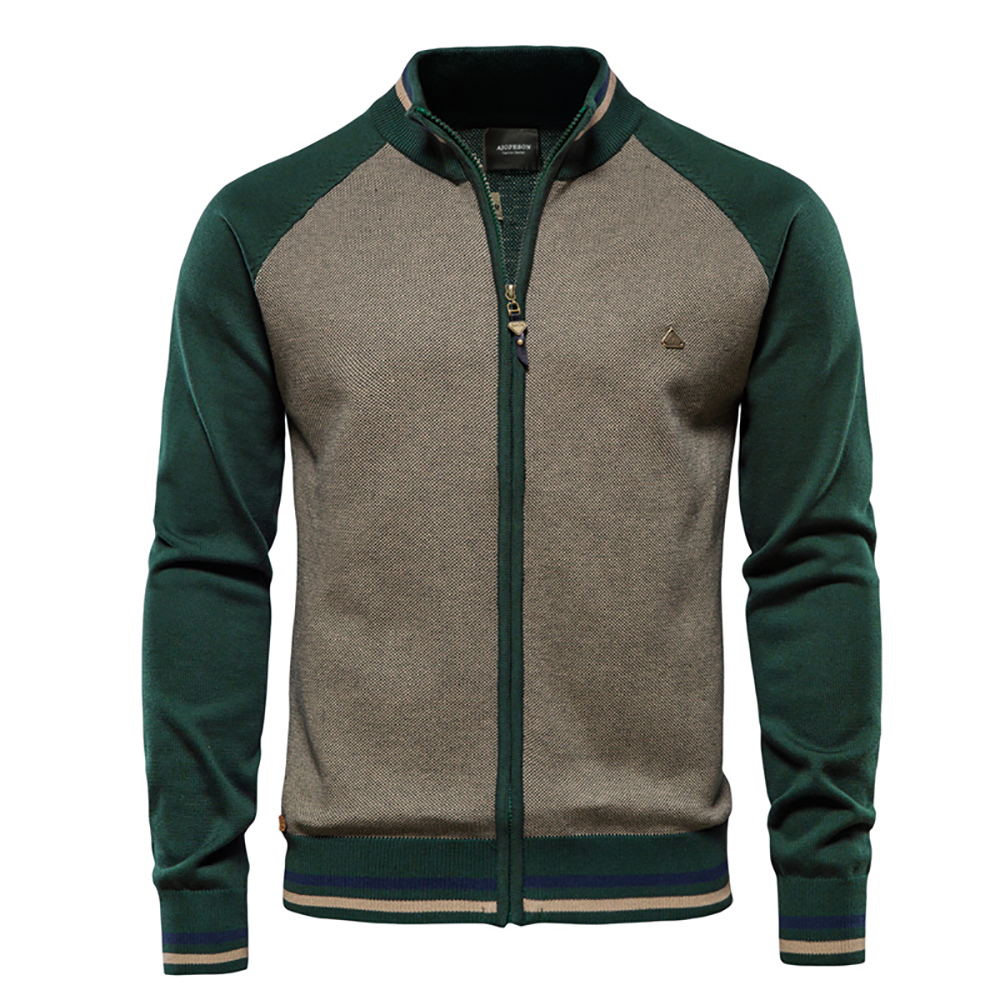 AIOPESON Spliced Cardigan Men  - Streetwear Brand China ulasan dan harga