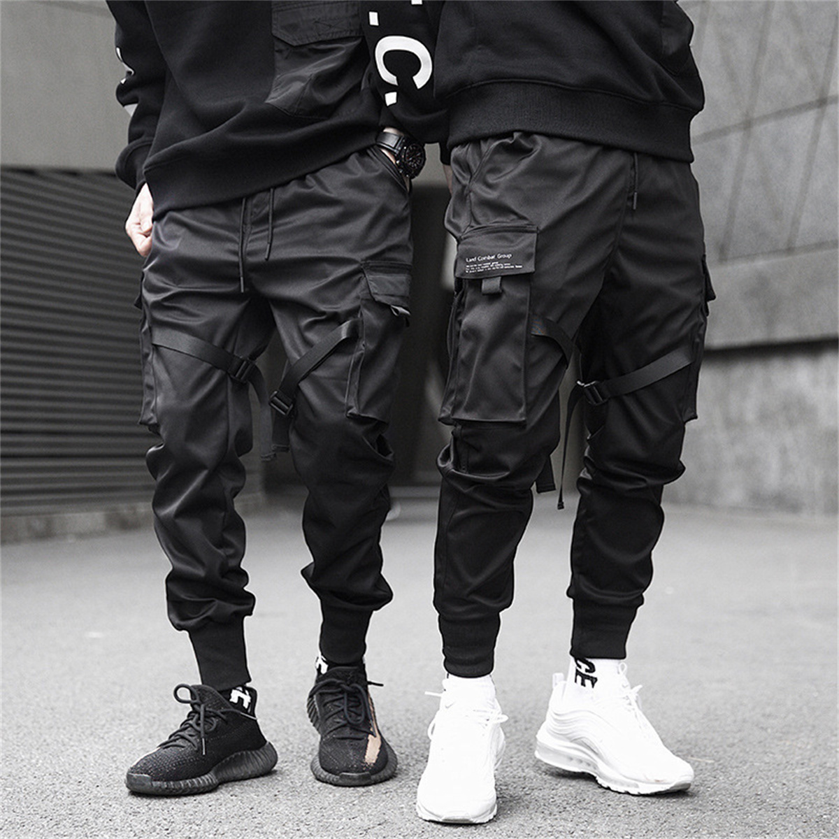Black Hip Hop Cargo Pants Summ - Streetwear Brand China ulasan dan harga