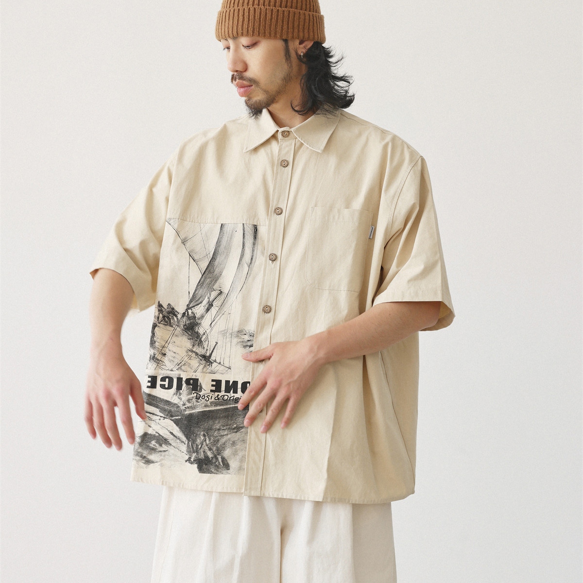 Japanese Fashion Shirts Men Vi - Japanese Brand Streetwear Vintage ulasan dan harga
