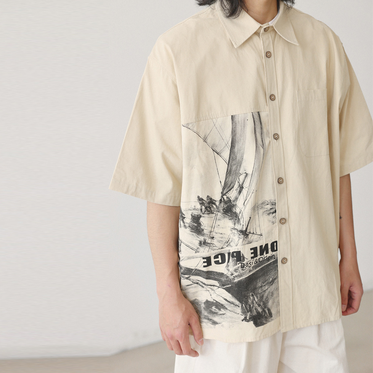 Japanese Fashion Shirts Men Vi - Japanese Brand Streetwear Vintage ulasan dan harga