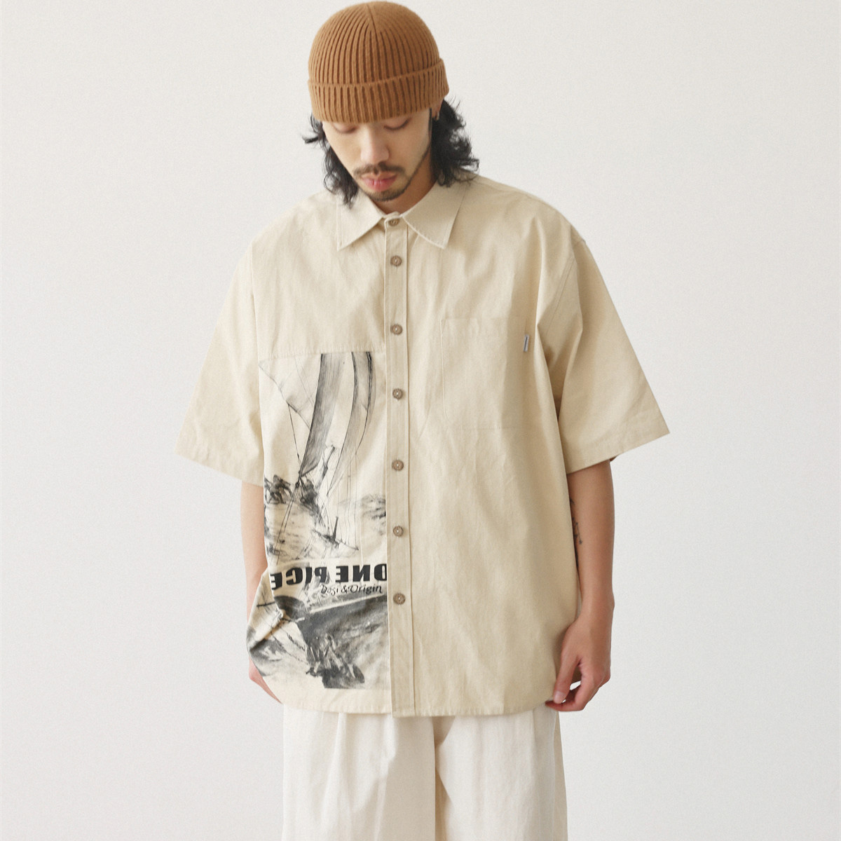 Japanese Fashion Shirts Men Vi - Japanese Brand Streetwear Vintage ulasan dan harga